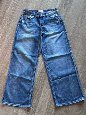 Project Rebel Baggy Wide Leg Jeans Juniors Size 7 Distressed